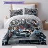Horror Killer Pattern Bedding Quilt Set Quilt Cover Pillowcase Home Decoration Gift (1 * Duvet Cover + 2 * Pillowcase, Without Core)