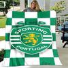 1pc Blanket - Sporting CP Logo Print Design, Lightweight Blanket for Sofa, Bed- Soft &Warm, Gift for All Seasons