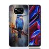 Animal Oil Painting Bird Phone Case For Xiaomi Poco X7 X6 X5 Pro F7 Ultra Redmi 15C 15 13 13C 12 12C 10 10A 10C 9 9A 9C 9T Cover