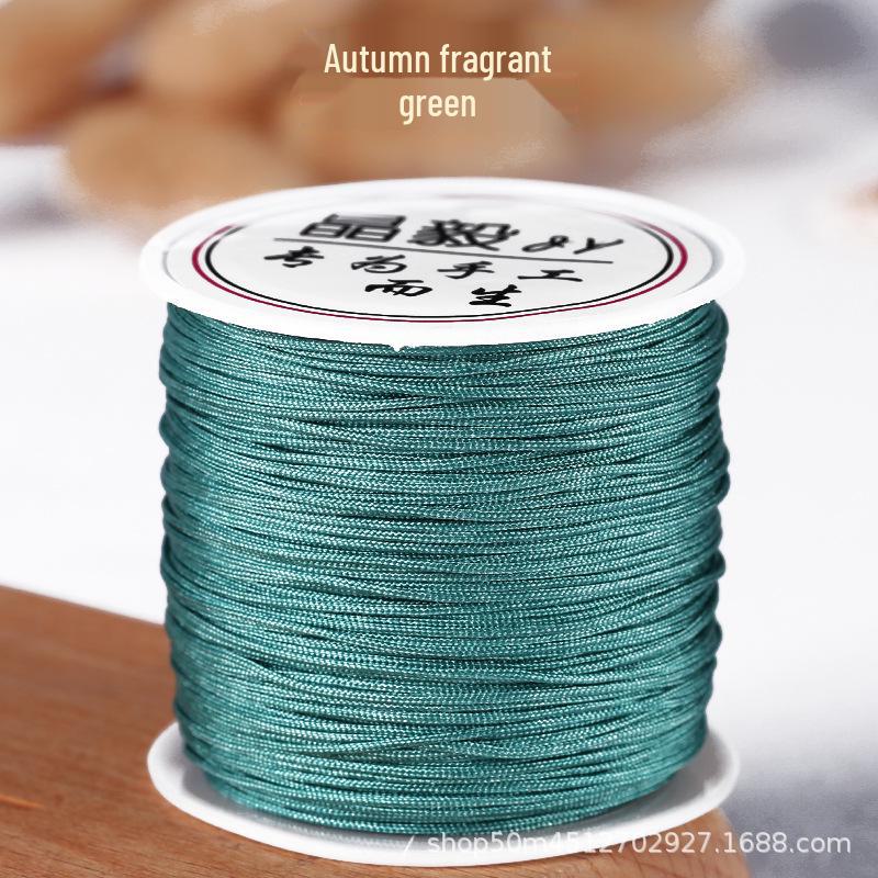 Taiwan Jade Line No. 72: 50m Hand-Woven DIY Rope for Jewelry and Beading