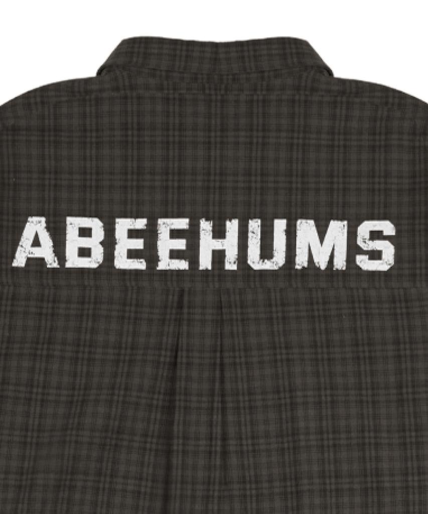 Eobiheomjeu Back Logo Loose Fit Check Shirt Abh357-105 Gray