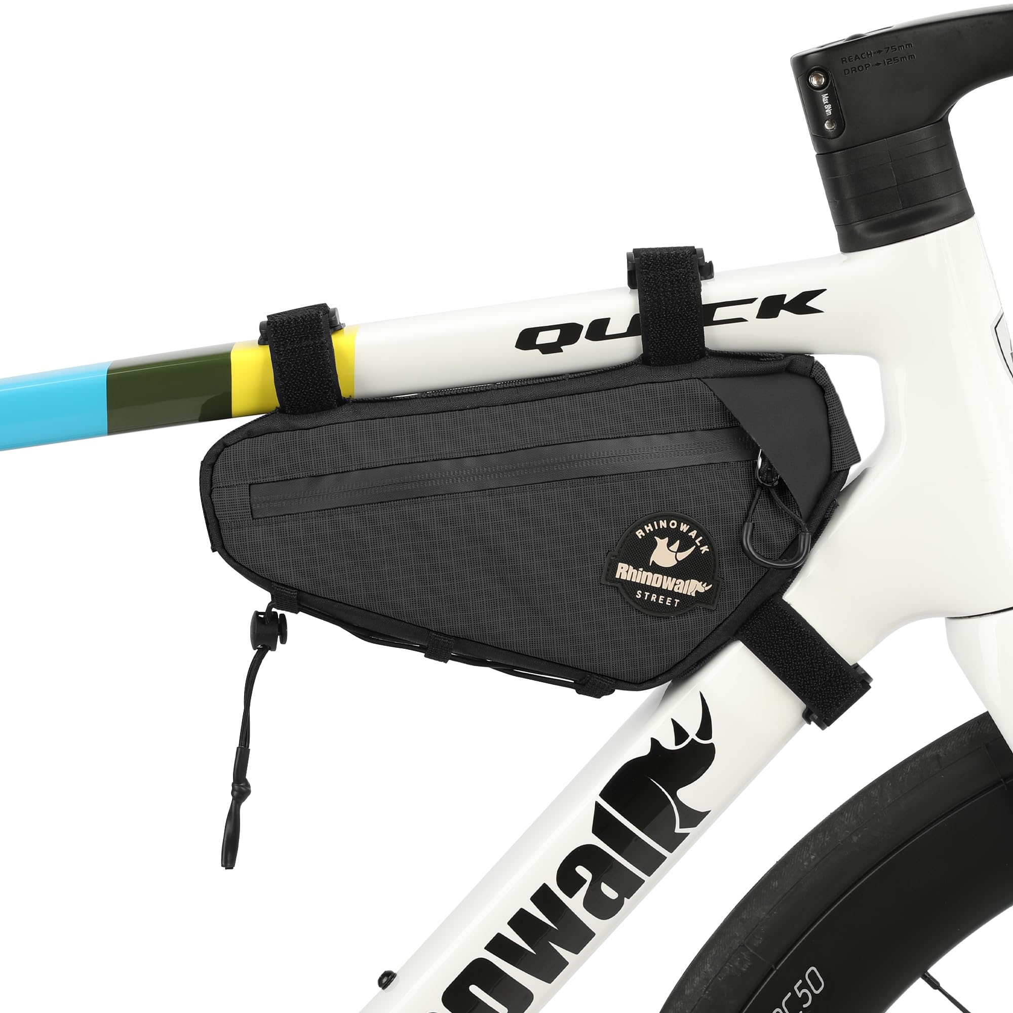 

Водонепроницаемая сумка на раму велосипеда Rhinowalk, треугольная сумка, профессиональный велосипедный кошелек - Черный