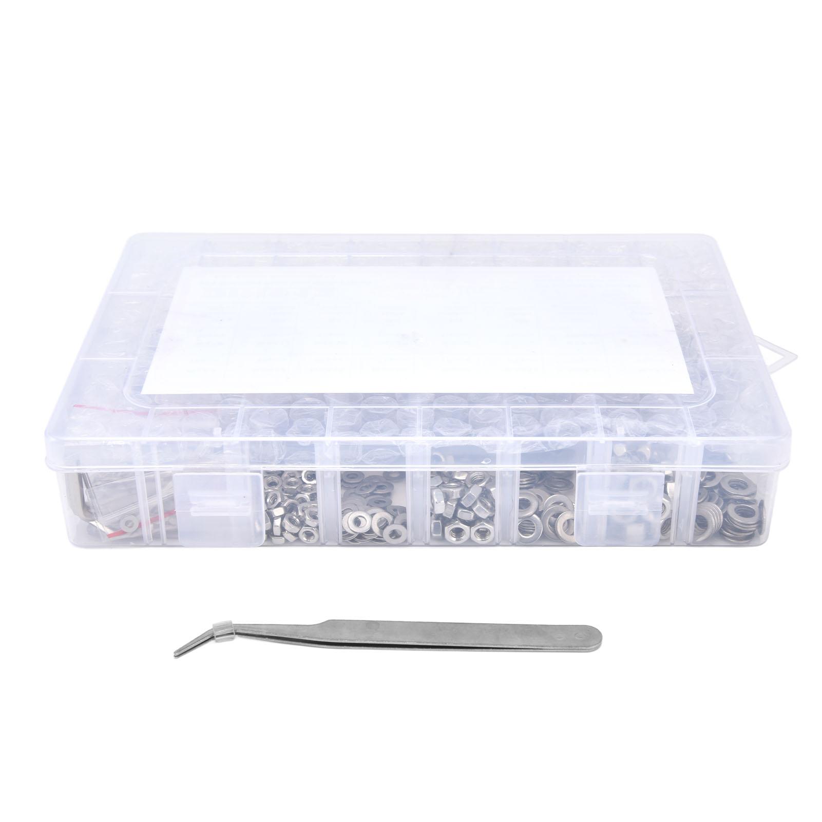 

580 шт. комплект винтов, гаек, шайб, 304 нержавеющая сталь, винты с цилиндрической головкой и шестигранным углублением для дома