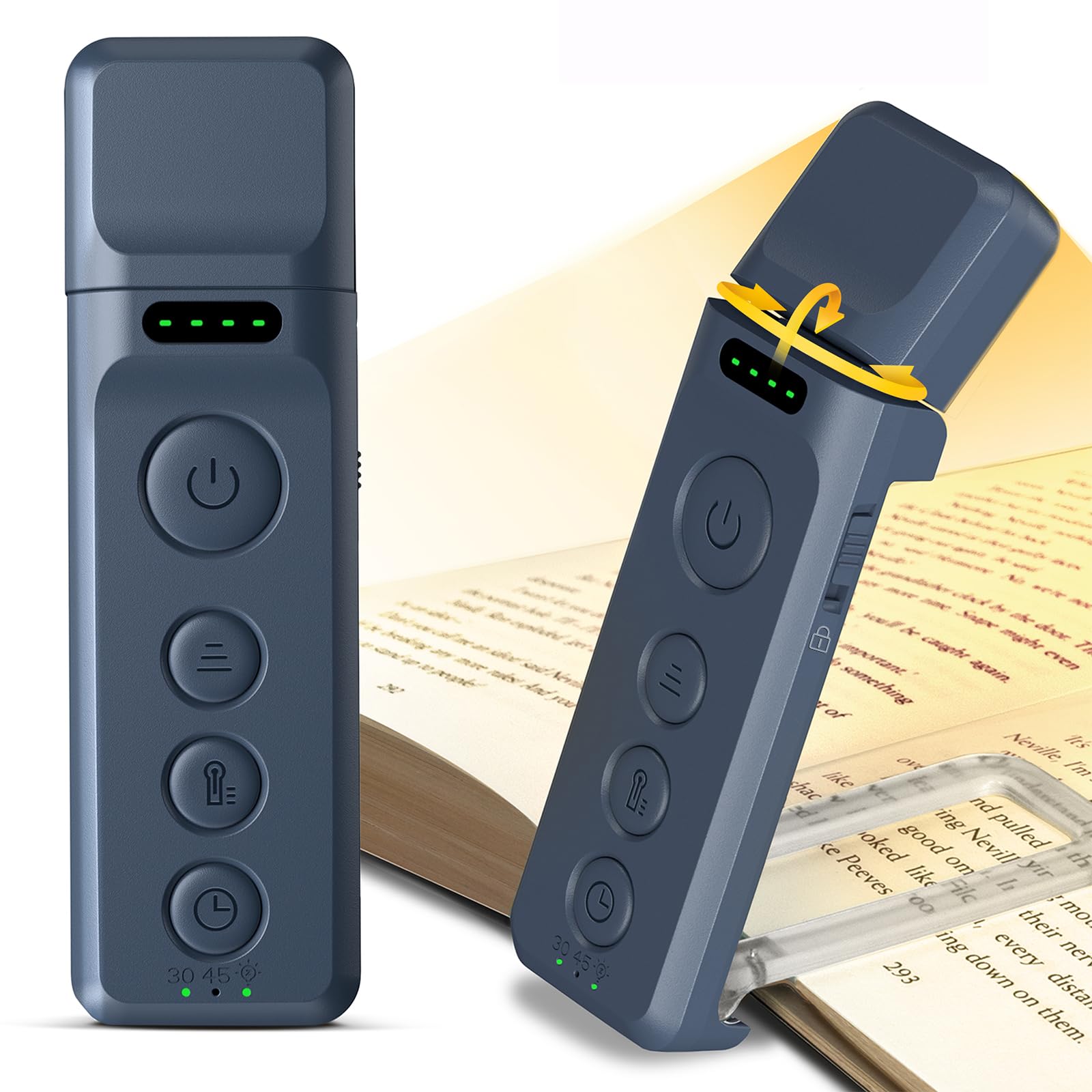 

Glocusent Лампа для чтения с таймером для сна, 3 цветовые температуры, 5 уровней яркости, USB, легкая, прикроватная лампа для чтения, идеальный подарок на День книги