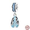 Charms Plata De Ley 925 copper Original Devil's Eye Perfume Bottle Bow Silicone Spacer Beads Women Bracelet DIY Zircon Pendants