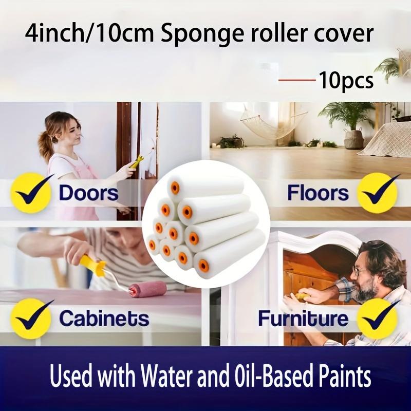 10pz Rulli in Spugna per Pittura - Design Goffrato per Pollice per Pitture al Lattice ad Acqua e Olio, Applicazione Senza Tracce
