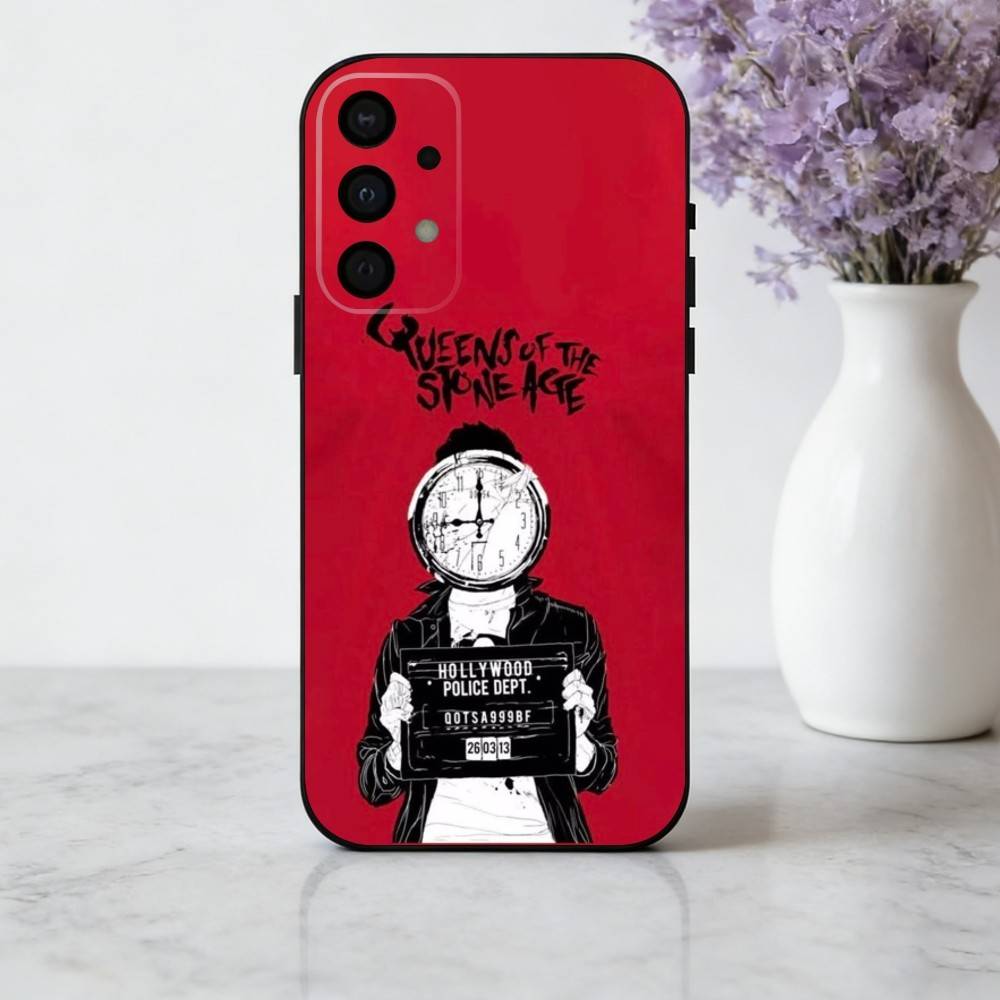 Rock Q-Queens of the S-Stone Age Phone Case For Samsung Galaxy A73,A72,A71,A70,A53,A52,A51,Others Soft Black Shell