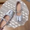Inner Height Increase 9CM Silver Mary Jane Shoes Women's Thick Heel Single Shoes Small Size 33 Small Ballet High Heels