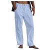 2022 Men's Linen Yoga Beach Pants: Casual Summer, Loose Fit, Drawstring Waist, with Pockets