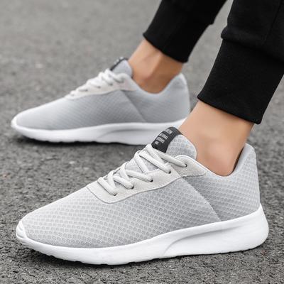 Neue Herren Laufschuhe Grau 48 Atmungsaktives Netz Sommer Sport Tennis Freizeit Leicht Unisex Damen Mode Sneaker Sneaker