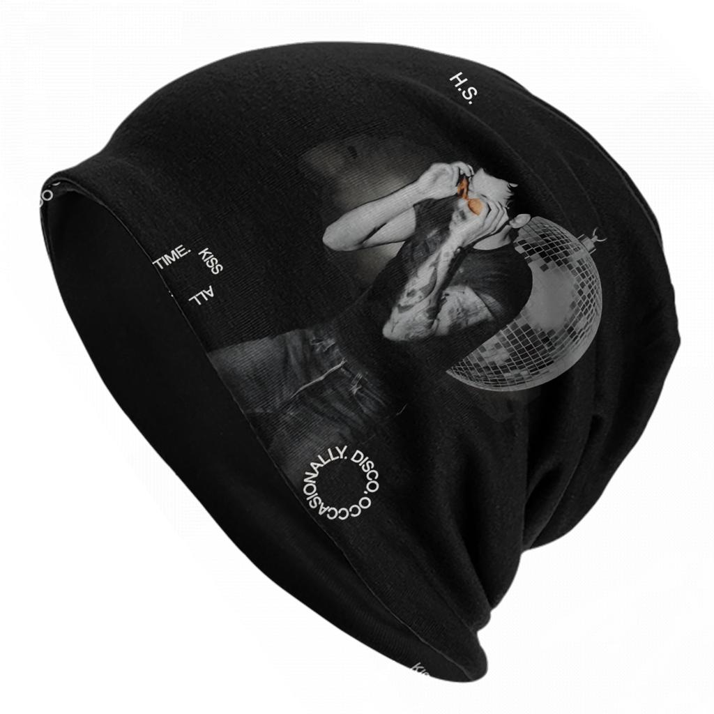 Kiss All The Time  New Album Caps Harrys Music Styles Unisex Women Skullies Beanies Hats Summer Warm Multifunction Bonnet Hat
