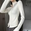 Dynamic Girl Zipper Jacket for Women with All-match Collar Slim Fit Slim Bottoming Cardigan Top