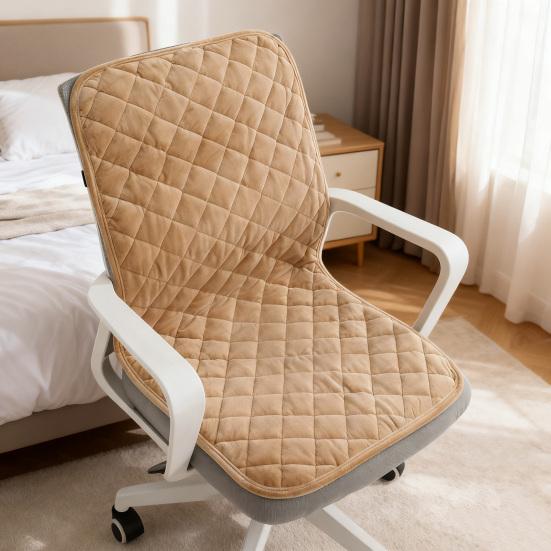 Plyšový sedák s nastavitelným designem Měkká pohodlná podložka na židli Odnímatelný skládací polštář opěrky zad