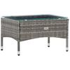 4 Piece Garden Lounge Set with Cushions Poly Rattan Grey