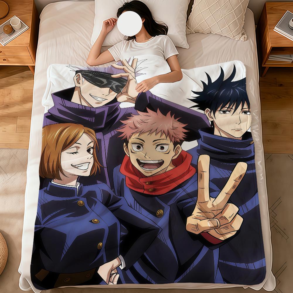 Warm Soft s-Satoru Plush Blanket Anime Yuta Sofa Living Room Itadori Okkotsu Gojo Home Kaisen Yuji Bed j-Jujutsu Gift Pet Hogar