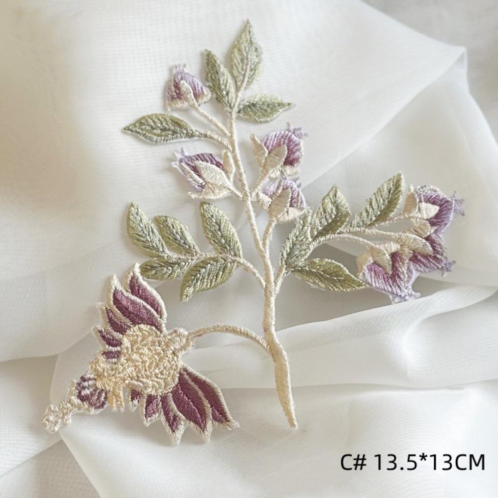 Elegant Iron-On Patches Stylish Floral Patches Decorative Embroidery Appliques  Clothing Decoration