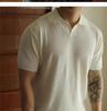 Men's Summer Ice Silk Knitted Slim Fit Polo Shirt - Short Sleeve, Pure Color, Casual Lapel T-shirt