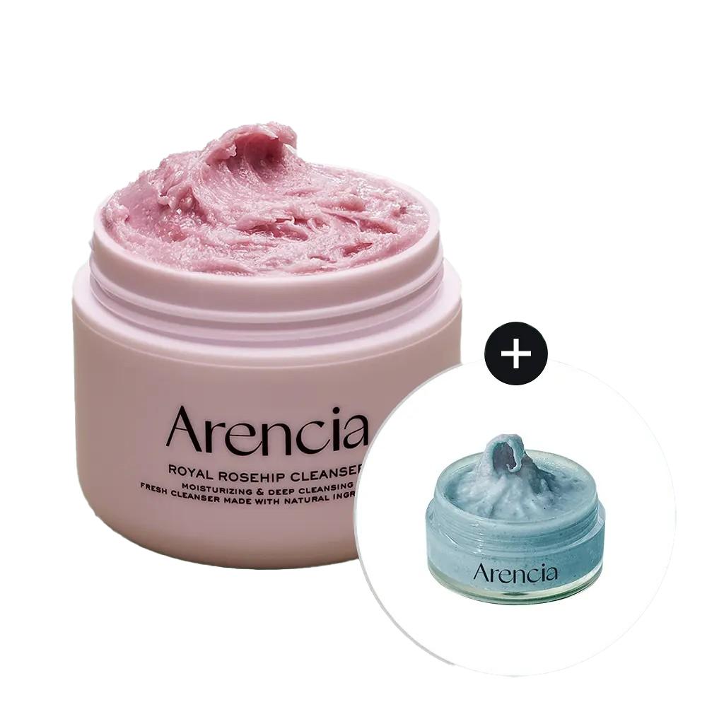 Arencia Rice Mochi Fresh Cleanser Set (Choose 1 : Green / Rosehip / Blue Hyssop + 15 g)