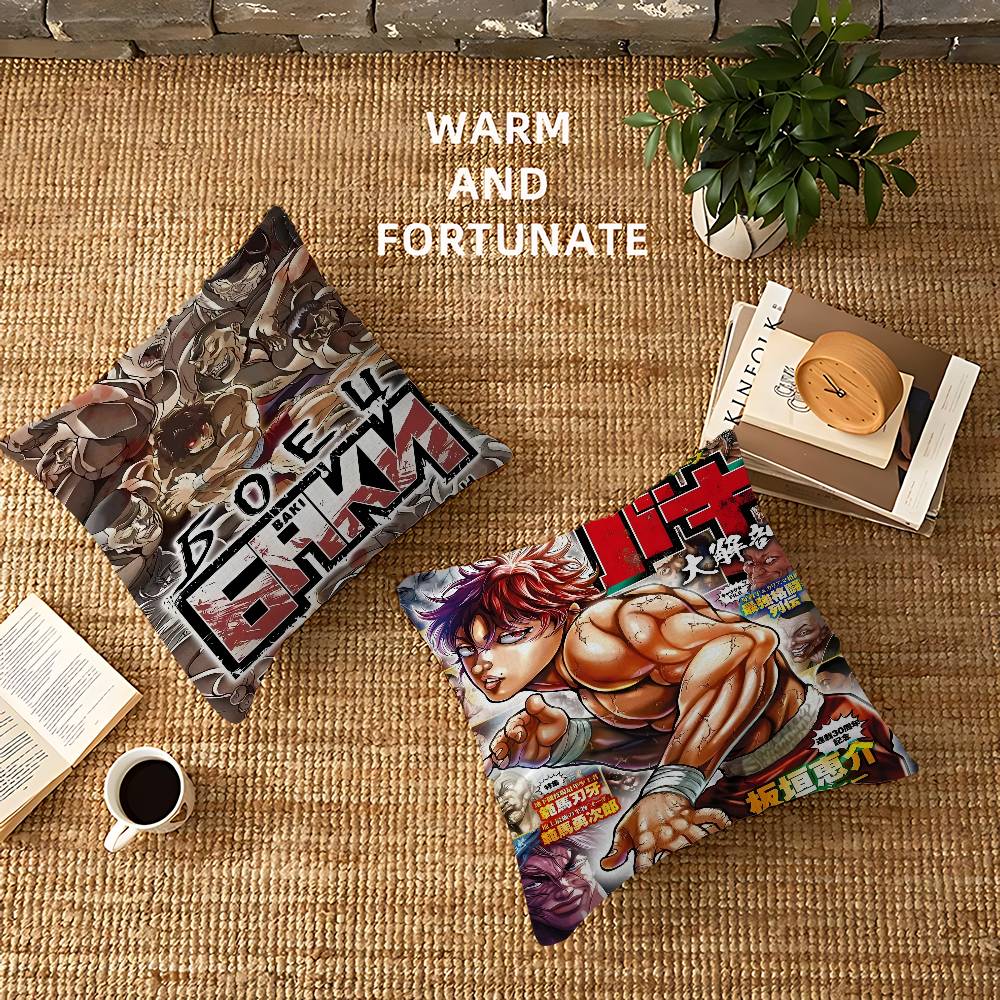 Baki Anime Pillow Gift Home Office Decoration Pillow Bedroom Sofa Car Cushion CoverPillow Case