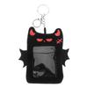 Cute Little Devil Plush Card Holder for Students Campus Photo ID Bus Card Display Pendant Pocket Card Protector Accessories