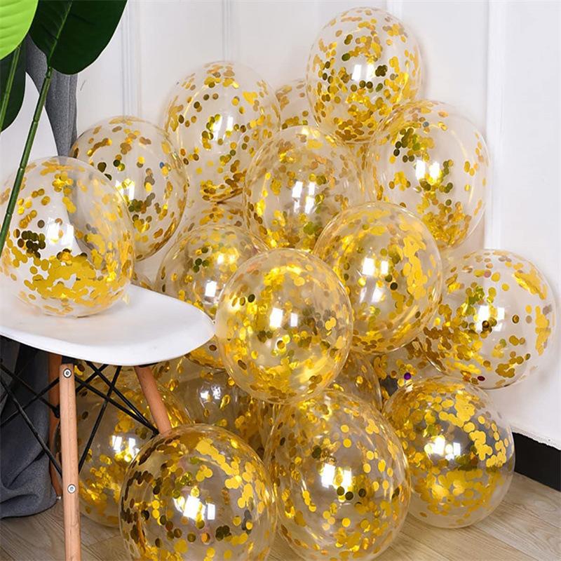Gold Silver Confetti Balloons Glitter Sequin Globos Helium Balloon Birthday Party Halloween Christmas Party Wedding Decorations