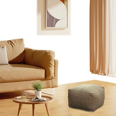 Gewebter Fußhocker Nordischer Stil Quadratisches Bodenkissen Multifunktionale Tatami-Sitzkissen für Wohnzimmer Schlafzimmer