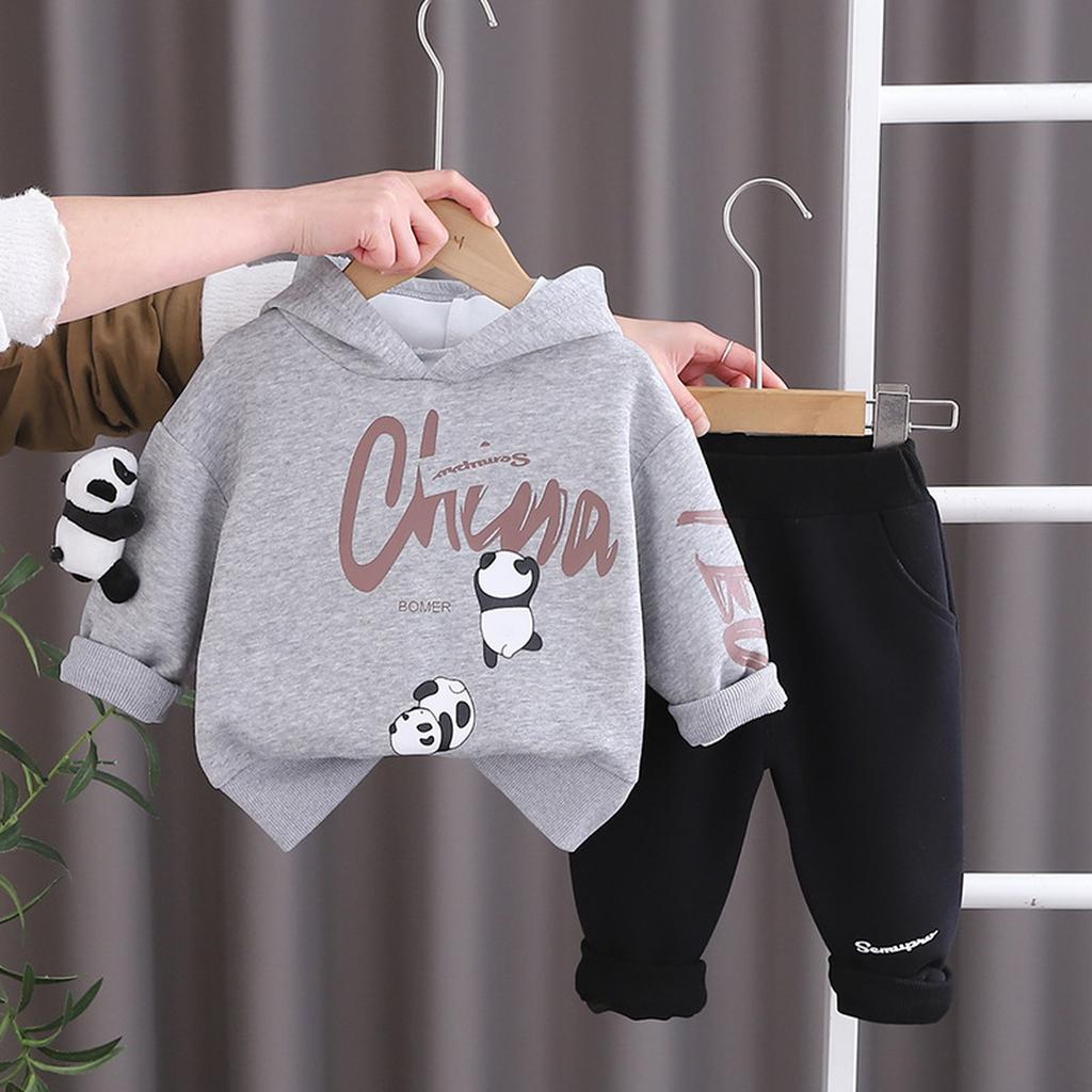 Set casual a maniche lunghe per bambini, comodi outfit da indossare tutti i giorni