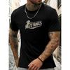 Herren Sommer Casual Kurzarm T-Shirt mit MUSTANGS Design, Bequeme Passform, Streetwear Stil