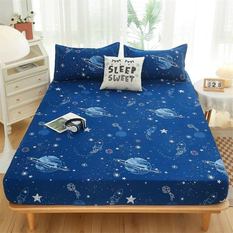 Double Bed Fitted Sheet Quilting Bedspread On The Bed Woven Air-Permeable Mattress Cover Single Bed Cover Bed with Pillowcases