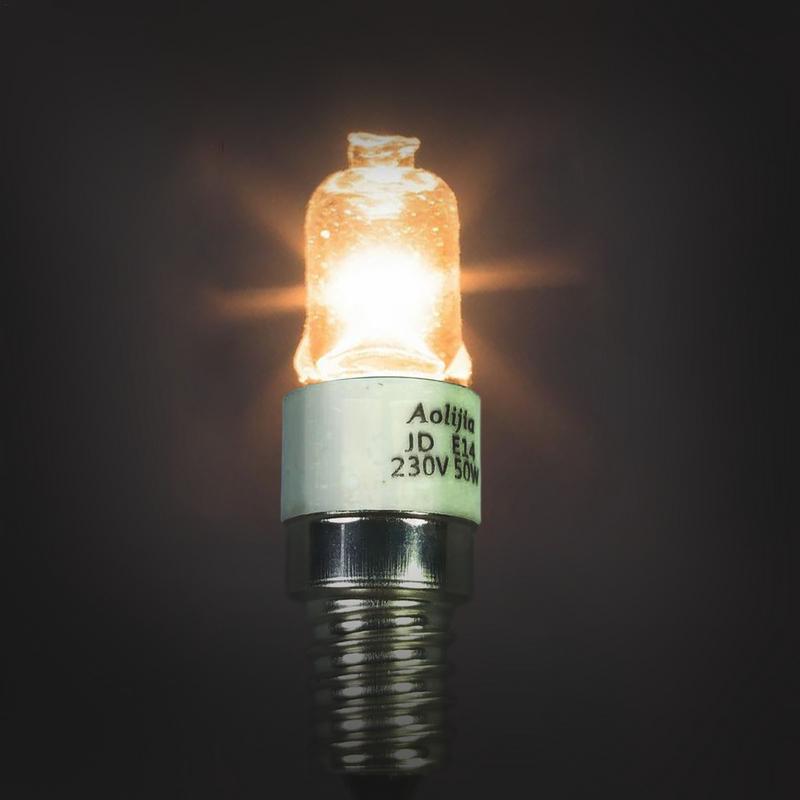 40W/50W E14 Oven Light Bulb 110V/220V Halogen Oven Lamp High Temperature 500℃ Resistant Safe Dryer Oven Light Bulb