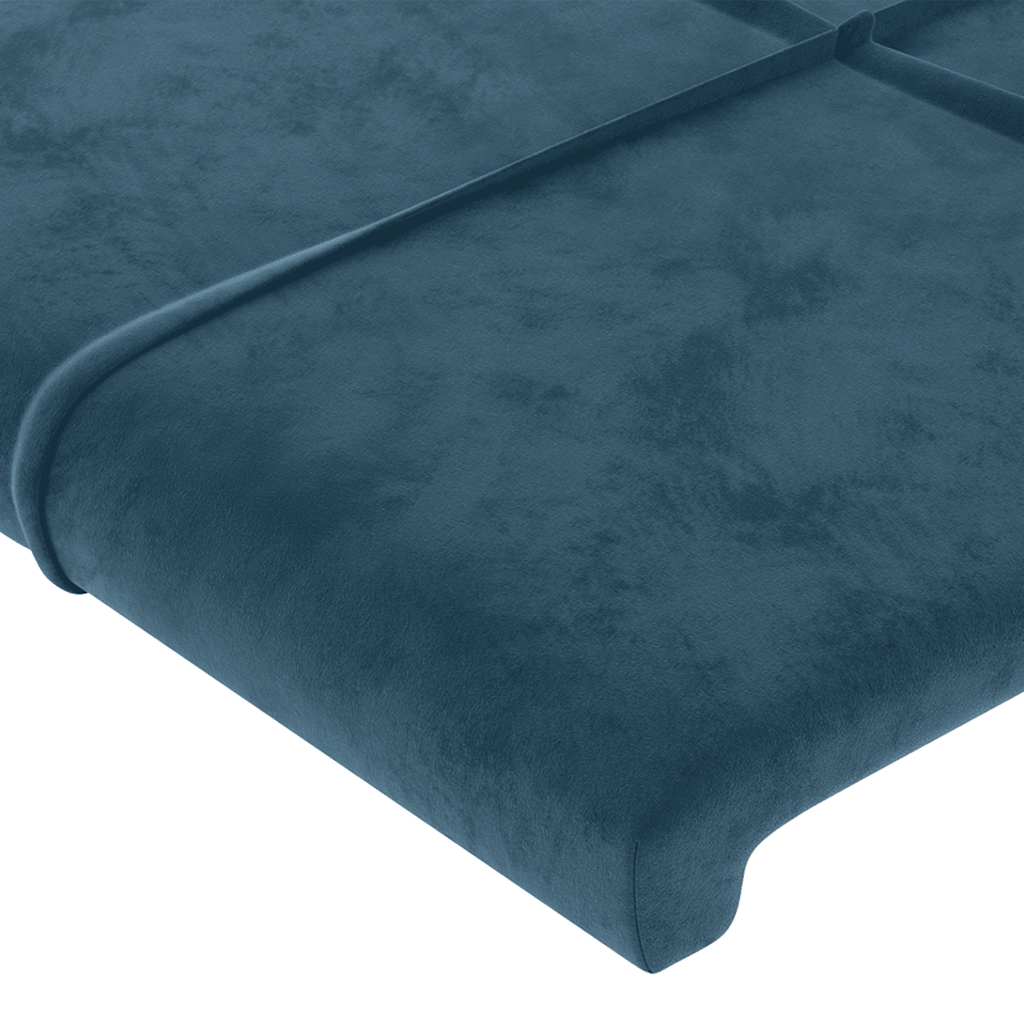 Bed Frame without Mattress Dark Blue 90x200 cm Velvet