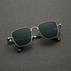 Retro square frame steampunk metal sunglasses personality sunglasses