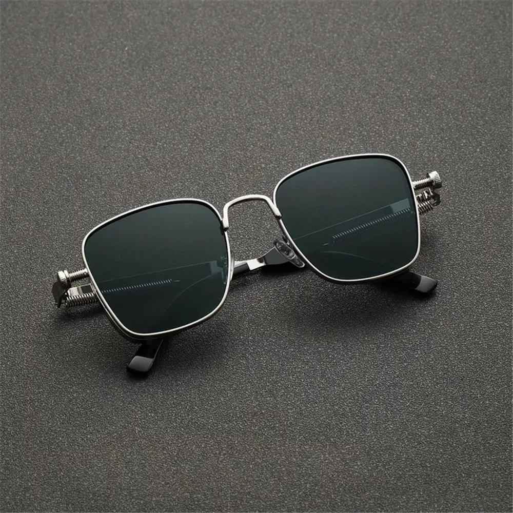 Retro square frame steampunk metal sunglasses personality sunglasses