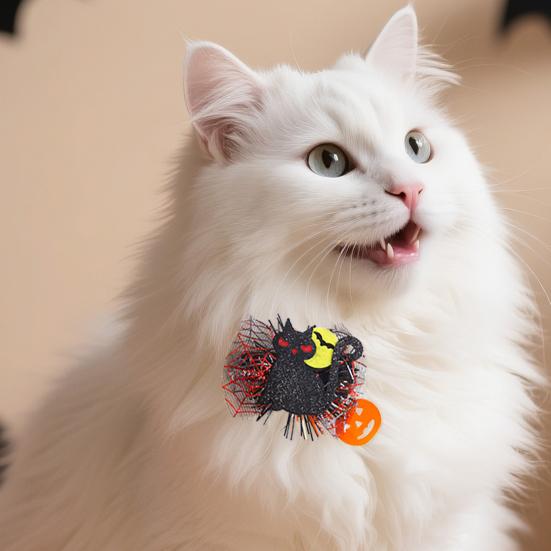 1 Pair Halloween Dog Barrettes Witch Hat Pet Hair Clip Felt Skull Gauze Cobweb Hair Accessories for Puppy Cats Festive Dress-up