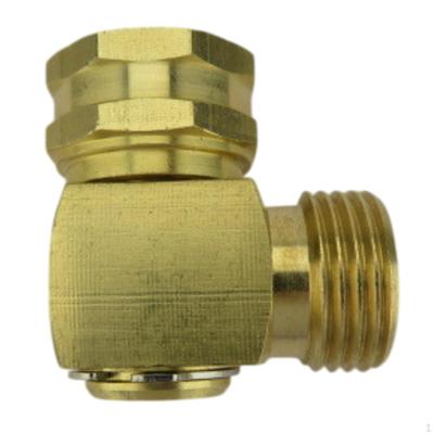 Garden Hose Swivel Elbow 3/4" Ght Pipe Fittings Rotatable Leakproof Easy To Use Splitter