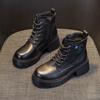 Martin boots women's fashion British style boots 2025 autumn and winter new fashion leather thick soles to increase the height of retro boots for wo