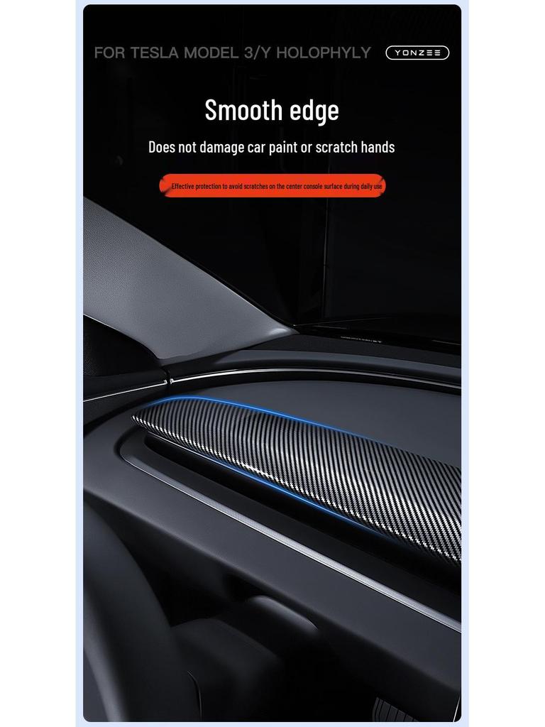Tesla Model 3/Y Dashboard Decorative Protection Strip Panel Stickers