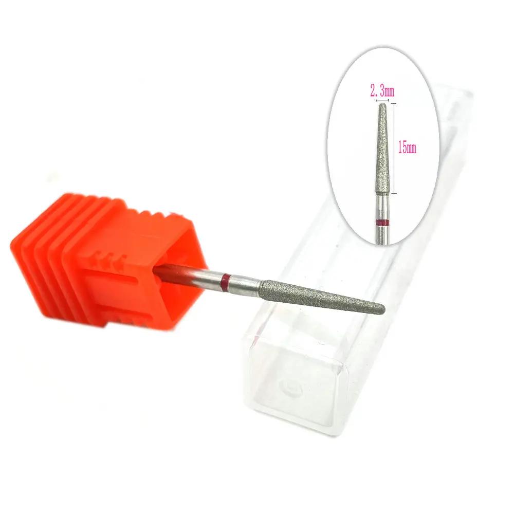 20pcs Diamond Nail Drill Milling Cutter for Manicure Rotary Bits Cuticle Clean Accessory Dental Diamond Burs Polisher 2.35mm