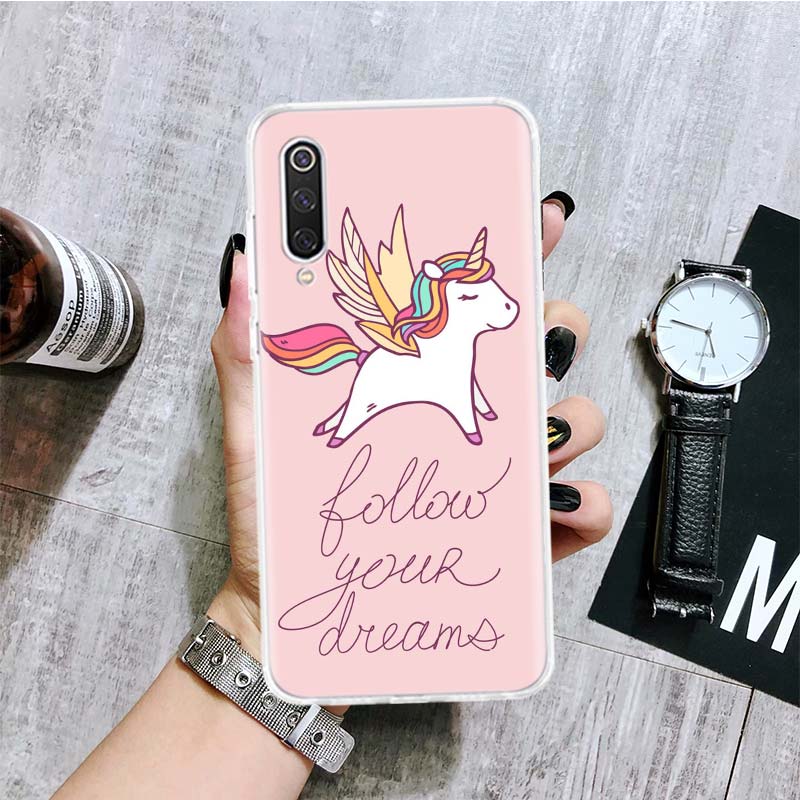 Jednorožec Růžový Mýtus Kreslený Kryt na Telefon Pro Xiaomi Redmi 9 9A 9C 9T 10 10A 10C 8 8A 7 7A 6 6A K40 K20 Pro K30 S2 10X s Potiskem