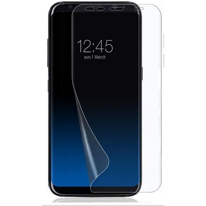 Samsung Galaxy NOTE 9 Case - Transparent Silicone + Full Curved Plastic Screen Protector [Phonillico®]