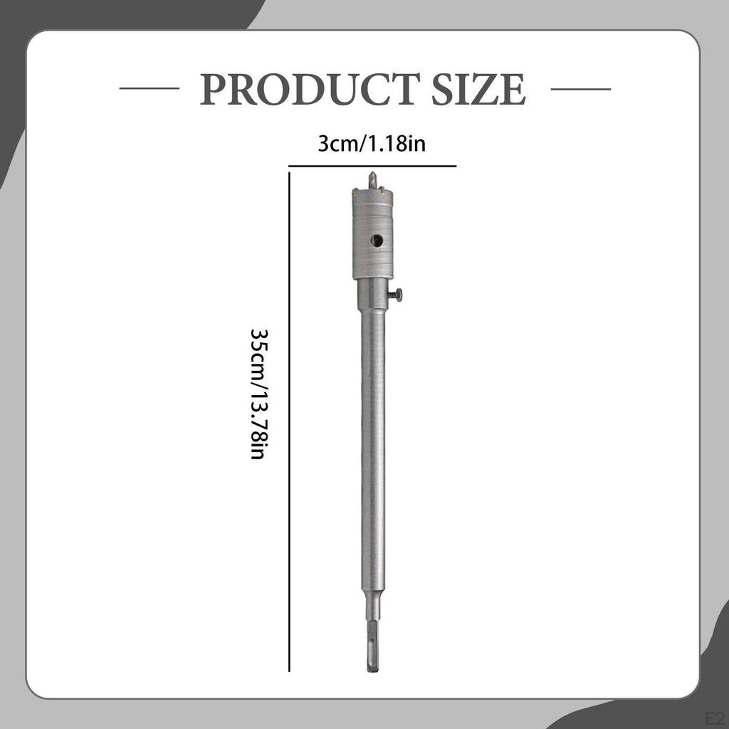 Concrete Hole Opener Efficient Chip Removal Professional, Wall Drill Tool for Masonry Stone