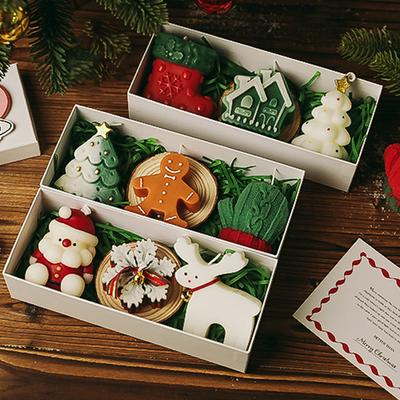 Christmas Scented Candle Gift Set,Christmas Aromatherapys Candle Natural Soys Wax Candle for Christmas Gift Home Decors