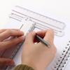30cm Folding Geometric Ruler White Circular Drawing Ruler Geometric Drawing Ruler  School Use