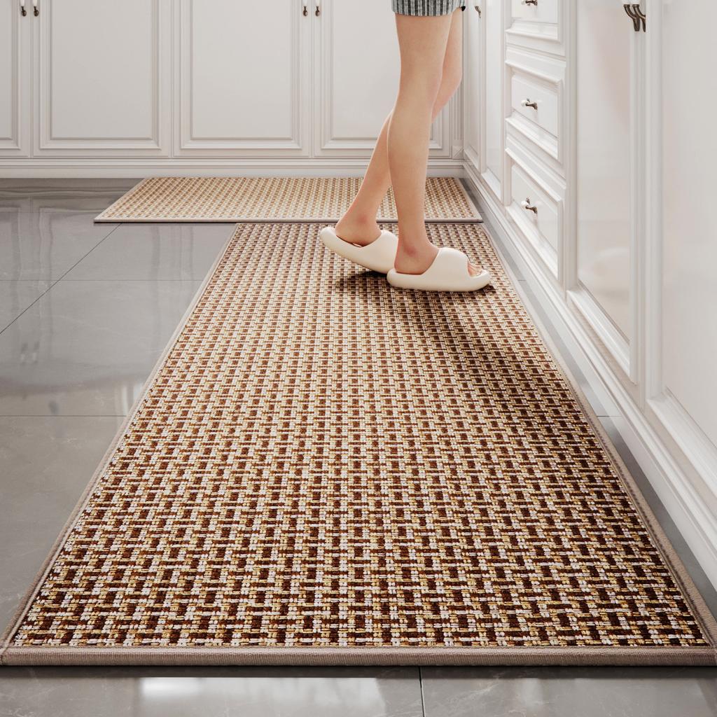 Kitchen Floor Mat Household Leave-In Wipeable Long Carpet Oil-Absorbing Water-Absorbing Dirt-Resistant Non-Slip Anti-Drop Mat