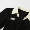 Rochie neagră în stil retro colegiu pentru femei Rochie în talie în linie A