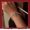 Christmas Joy White Gold Tri-Use Pendant: DIY Bracelet, Necklace & Tree Ornament