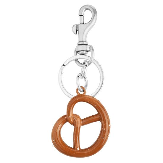 

Keychain Pendant Realistic Caramel Bread Design Car Key Holder with Alloy Lobster Clasp Scratch-Resistant Decorative Bag Charm