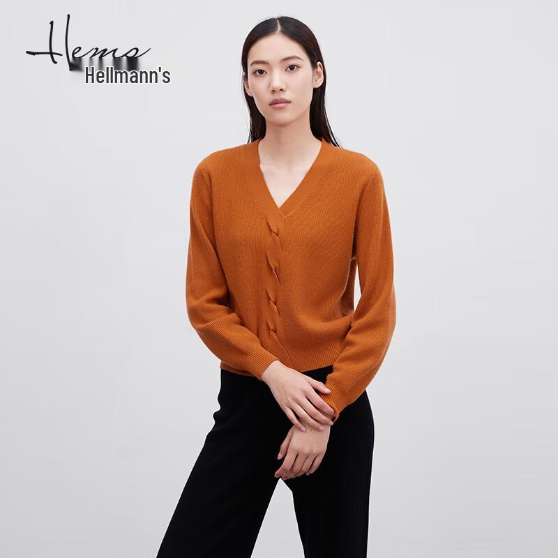 Hirmans Women's V-Neck Long-Sleeve Cashmere Sweater