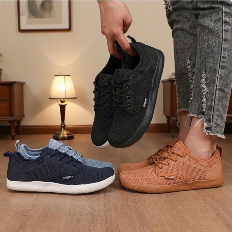 Women Wide Toe Shoes Breathable Hot Selling Walking Shoe in 2025 Flat Soft Mesh Single Shoes Ultra Comfortable Wide Toe Sneakers