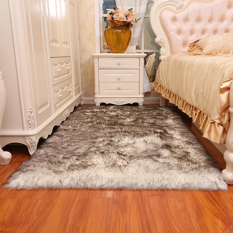 Alfombra Redonda de Felpa Mejorada de Imitación de Lana para Sala de Estar, Dormitorio o Uso como Esterilla de Yoga